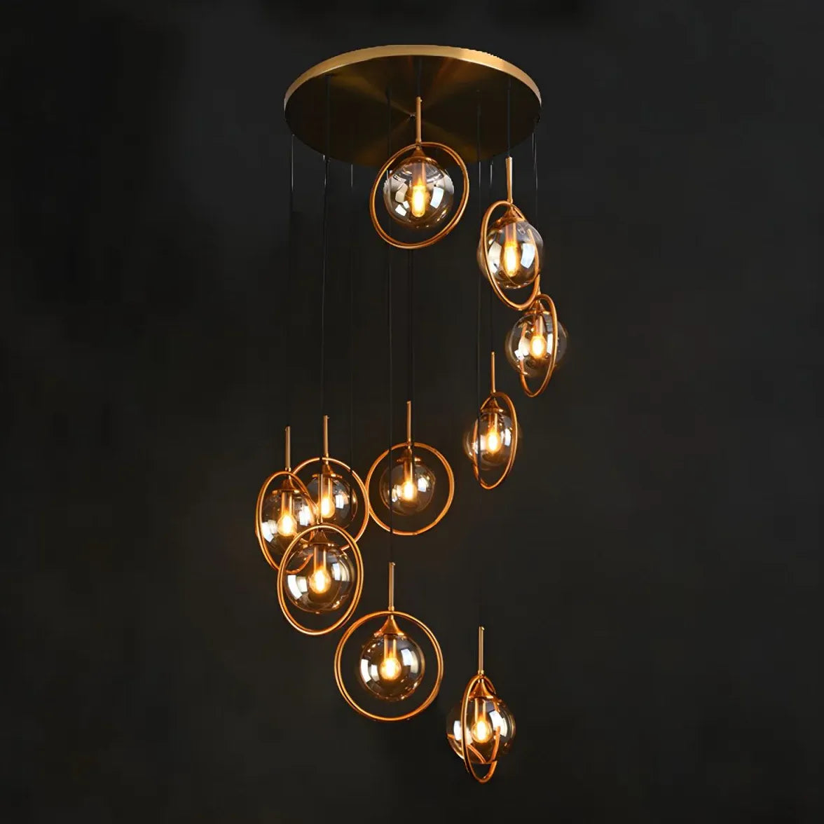 Modern Chandeliers For Bedroom Hailie Metal & Glass Led Ip20 Without Bulbs