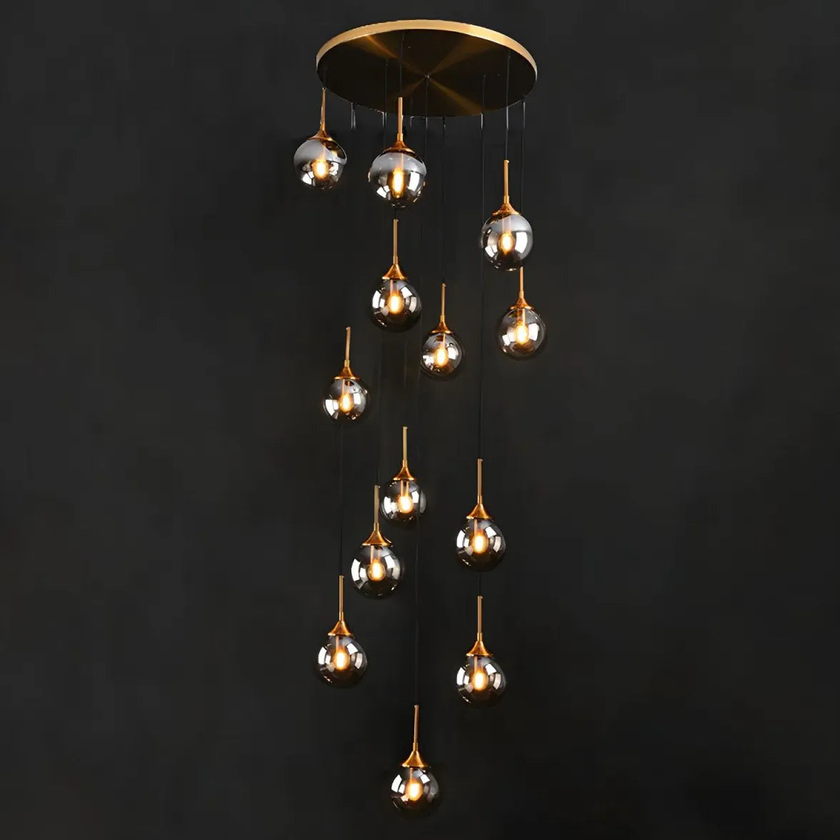 Modern Chandeliers For Bedroom Hailie Metal & Glass Led Ip20 Without Bulbs