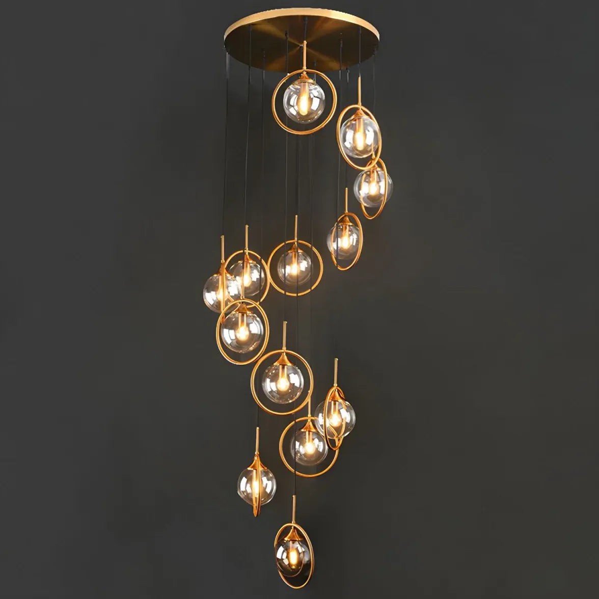 Modern Chandeliers For Bedroom Hailie Metal & Glass Led Ip20 Without Bulbs