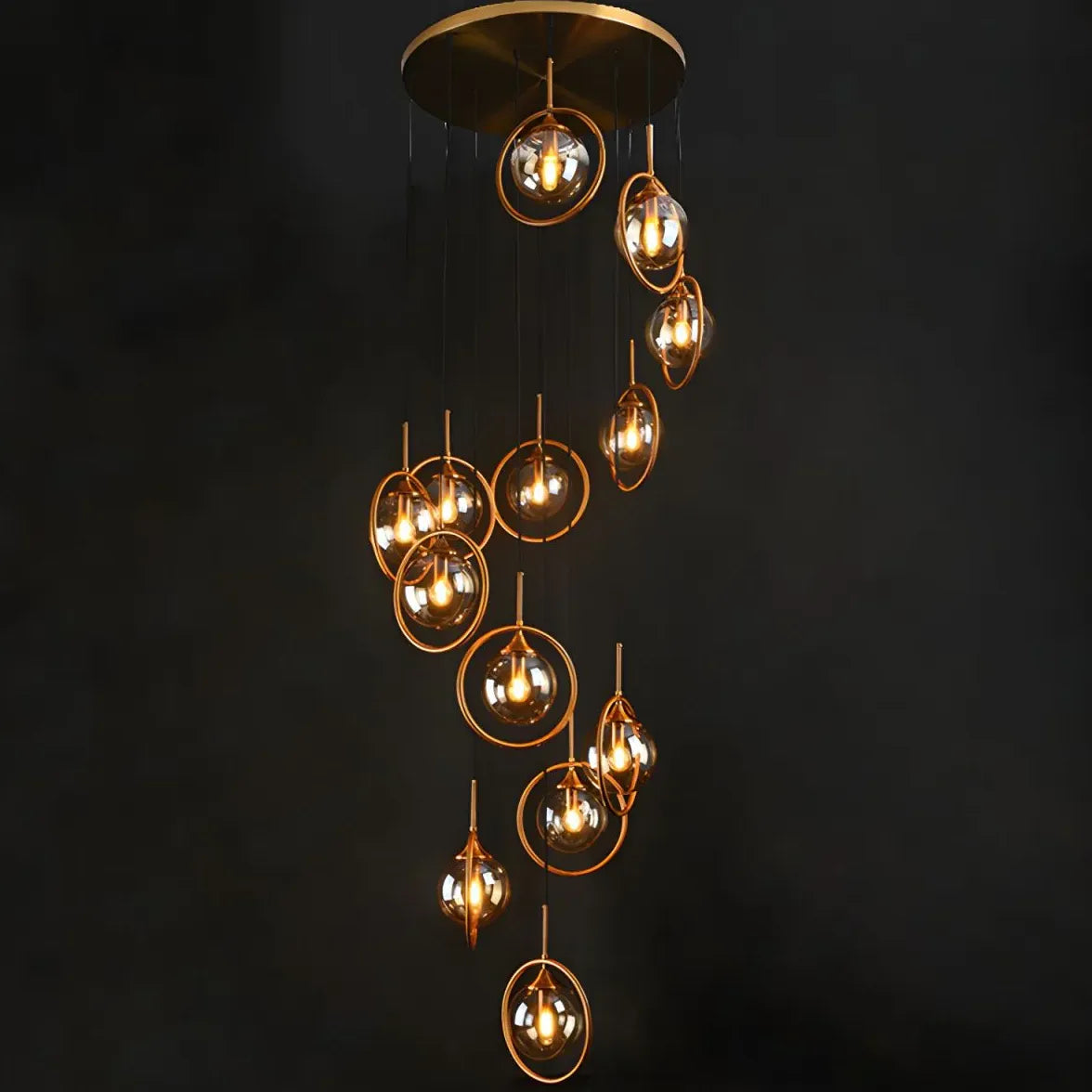 Modern Chandeliers For Bedroom Hailie Metal & Glass Led Ip20 Without Bulbs