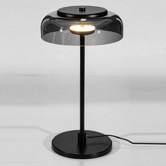 Hailie Modern Umbrella Glass Table Black Table Lamp