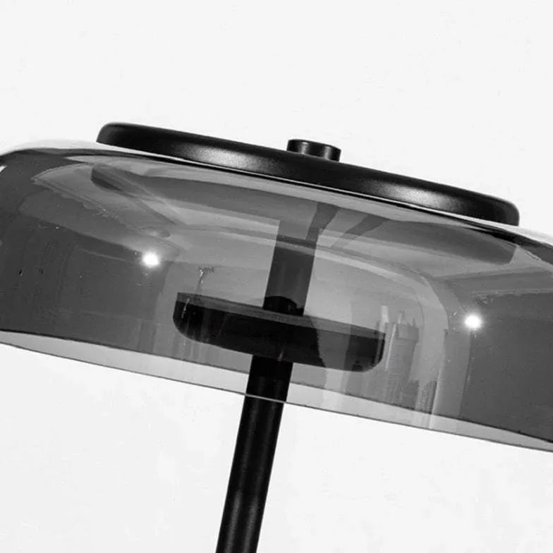 Hailie Modern Umbrella Glass Table Black Table Lamp