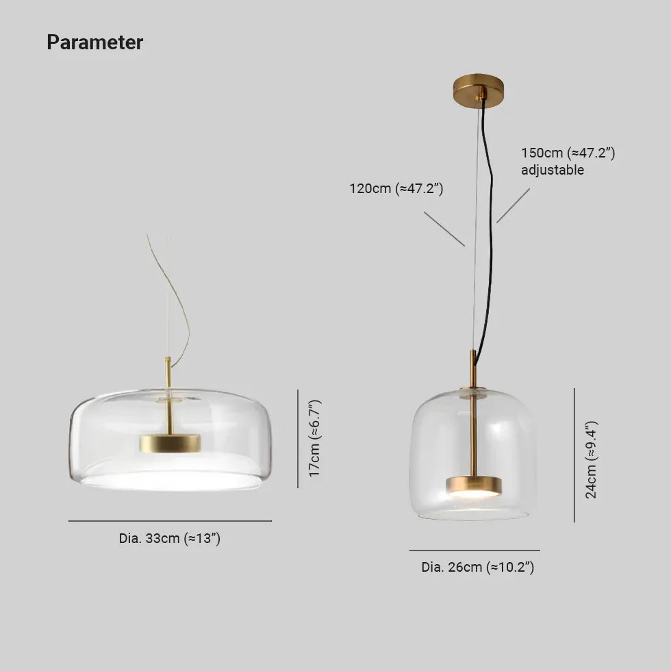 Bedside Pendant Light For Bedroom Hailie Metal & Glass Ip20 Warm White Led