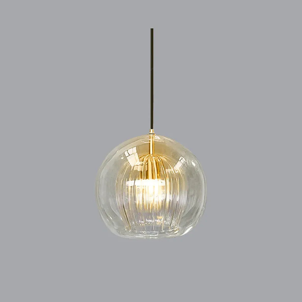 Coloured Glass Pendant Light For Bedroom Hailie Metal & Glass Ip20 Led Warm White