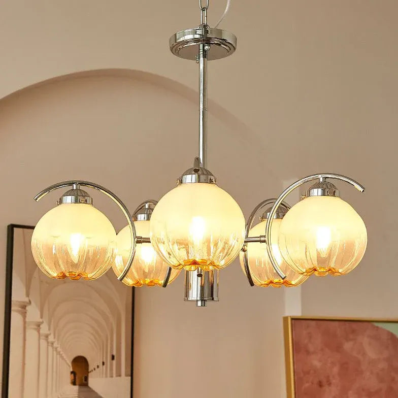 Modern Chandeliers For Living Room Hailie Metal & Glass Led