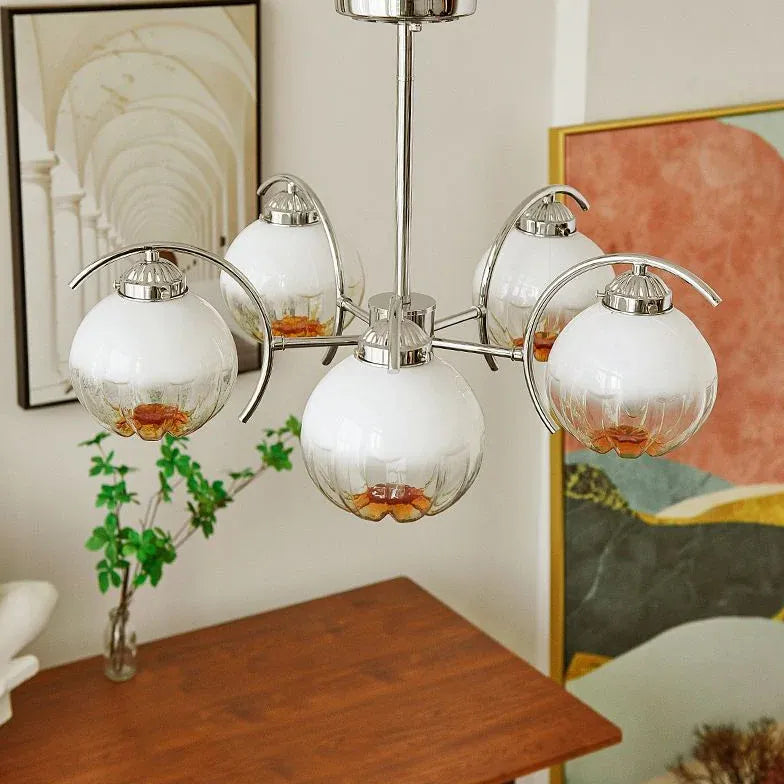 Modern Chandeliers For Living Room Hailie Metal & Glass Led