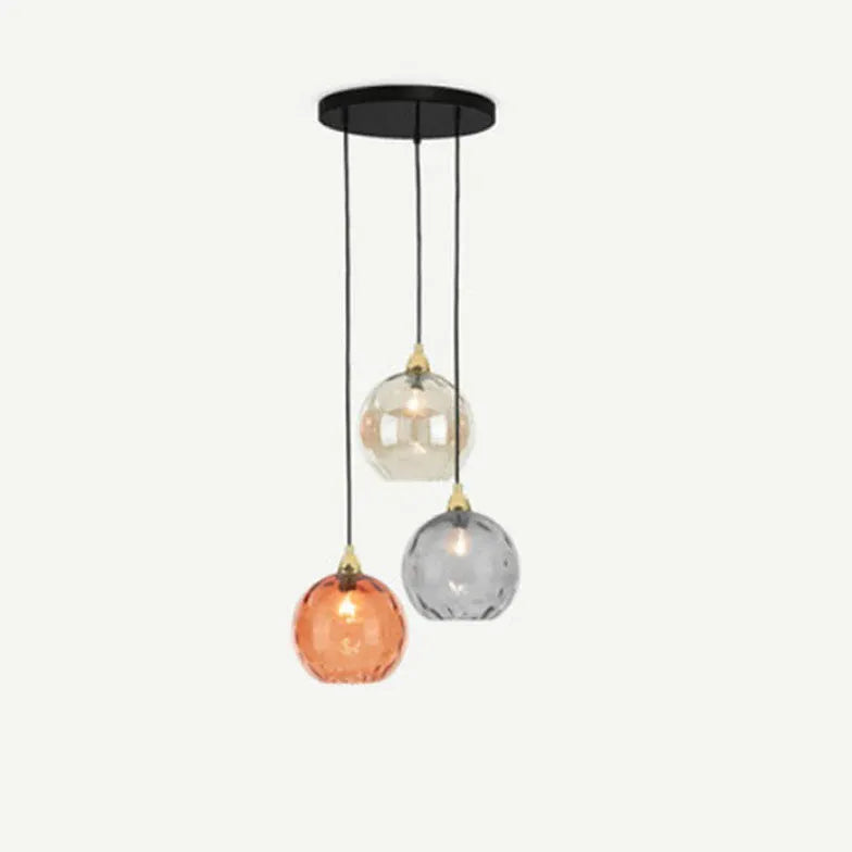 Coloured Glass Pendant Light For Bedroom Hailie Metal Ip20