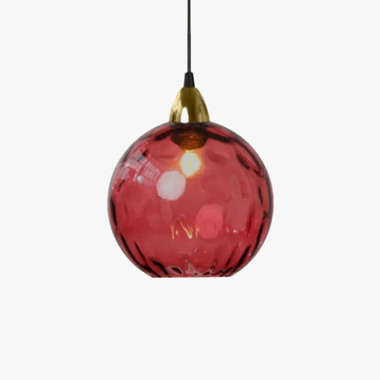 Coloured Glass Pendant Light For Bedroom Hailie Metal & Glass Warm White Led Ip20