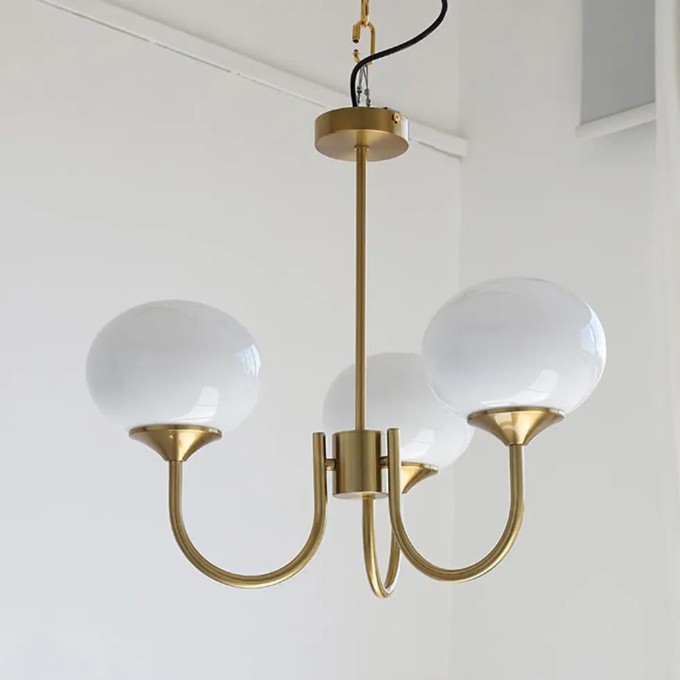 White Modern Chandeliers For Study Room Hailie Metal