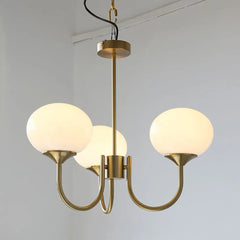 White Modern Chandeliers For Study Room Hailie Metal