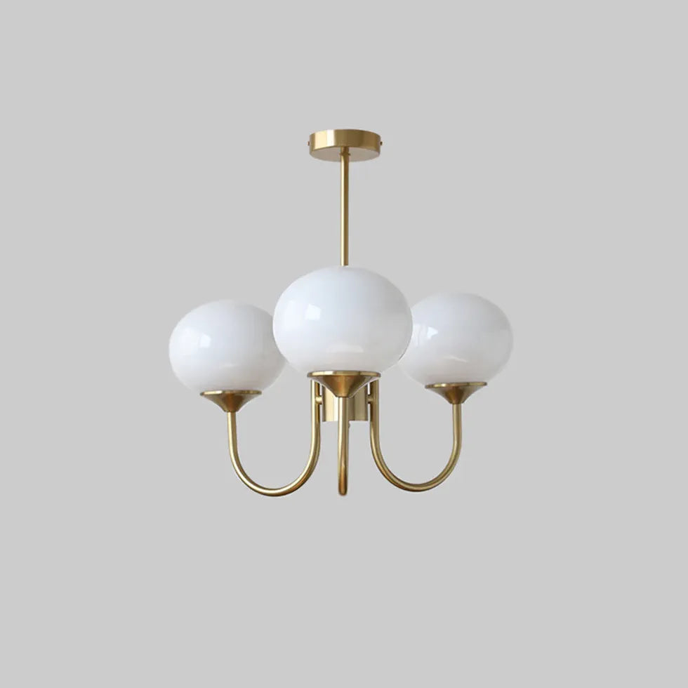 White Modern Chandeliers For Study Room Hailie Metal