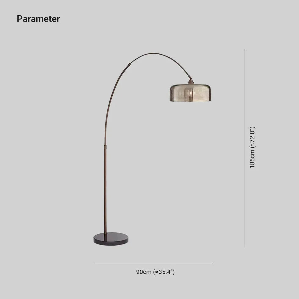 Brown Floor Lamp For Bedroom Hailie Metal Led Plug Ip20