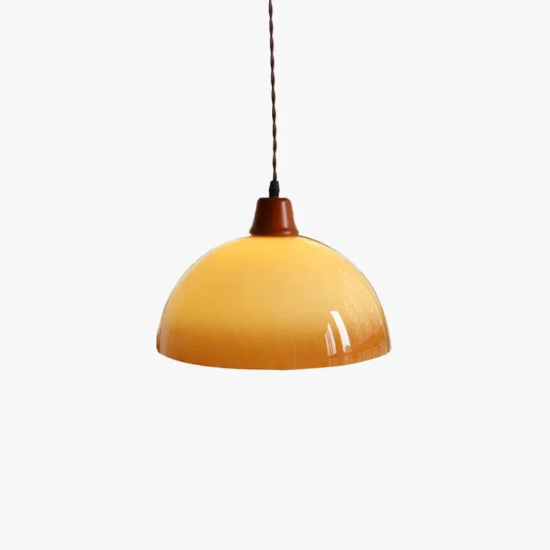 Brown Light Single Pendant For Bedroom Round Hailie Woodœöglass