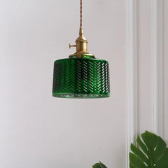 Green Light Single Pendant For Dining Room Hailie Metal & Glass