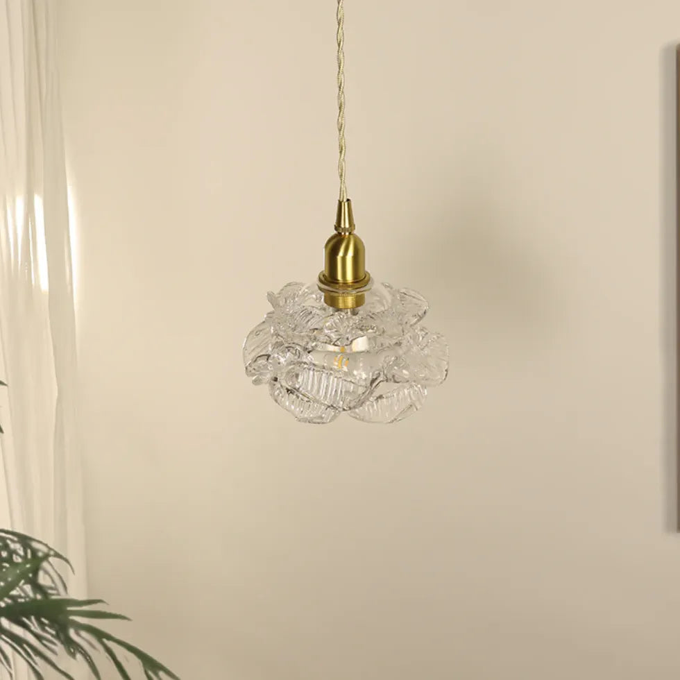 Light Single Pendant For Bedroom Hailie Metal & Glass Ip20