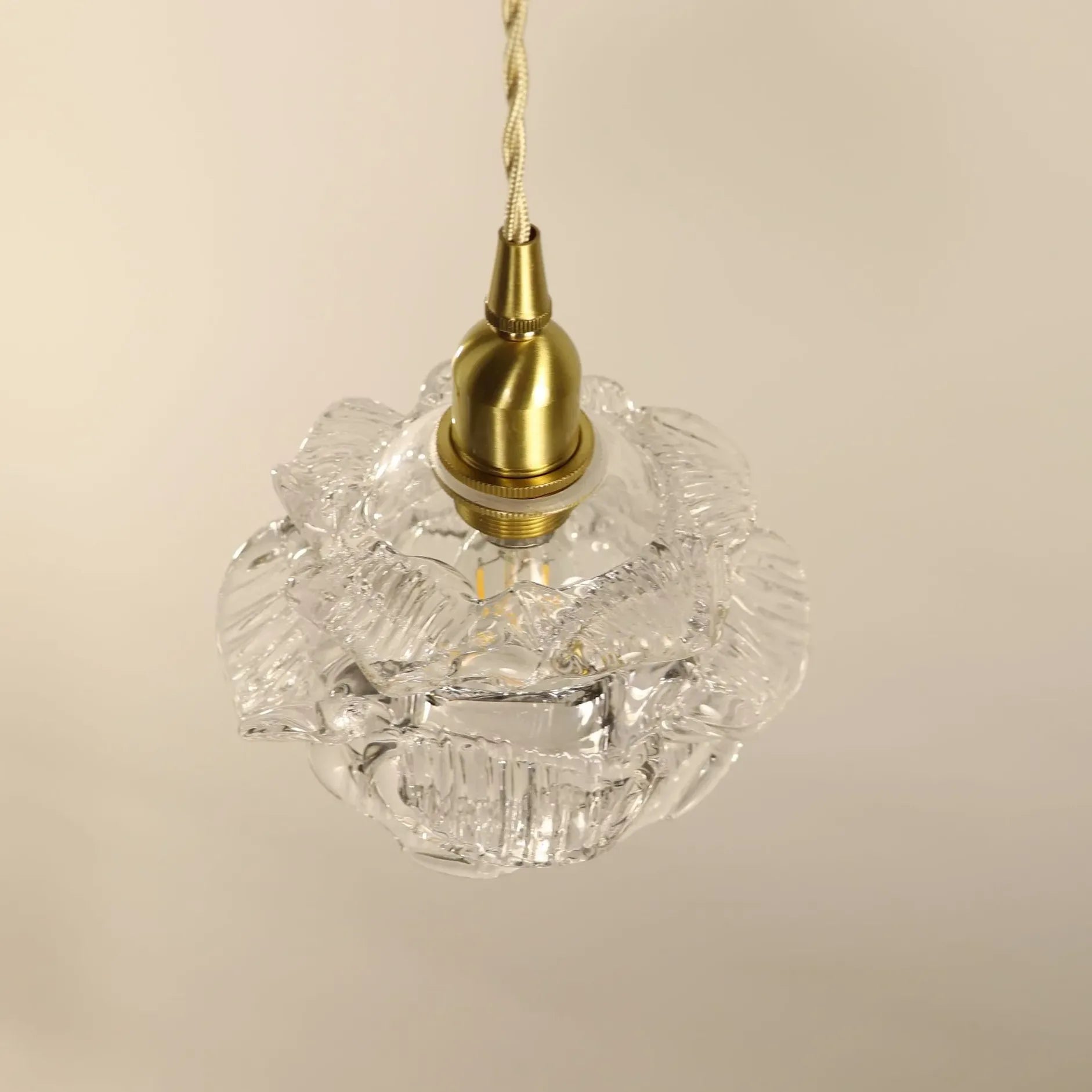 Light Single Pendant For Bedroom Hailie Metal & Glass Ip20