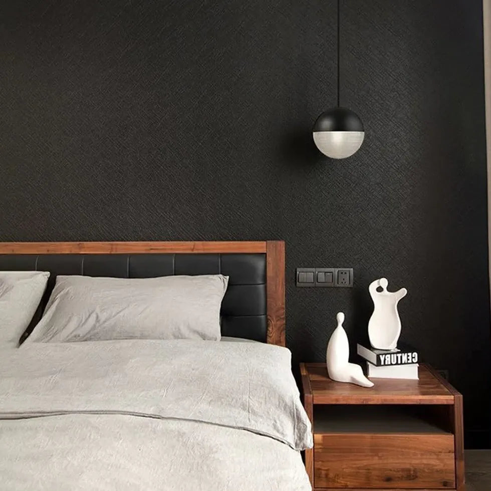 Black Bedside Pendant Light For Bedroom Hailie Metal Led Ip20