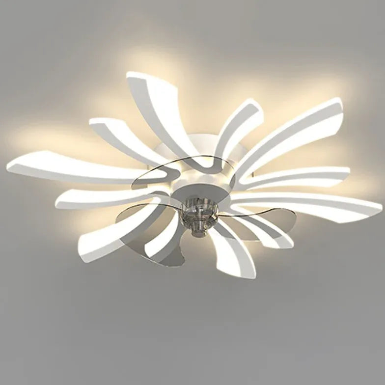 Ceiling Fan With Light For Bedroom Hana Metal Led