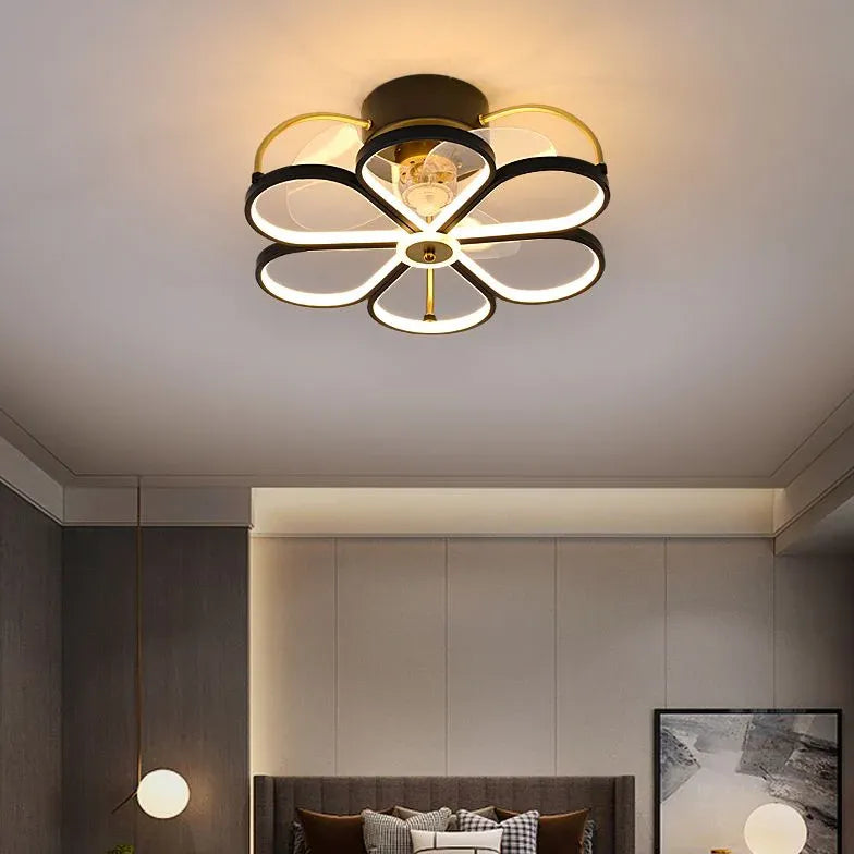 Ceiling Fan With Light For Bedroom Hana Metal & Acrylic Dimmable Ip20 Led