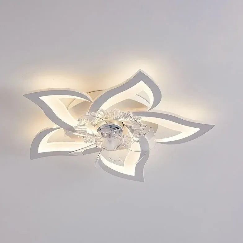 Ceiling Fan With Light For Bedroom Hana Metal & Acrylic Dimmable Ip20