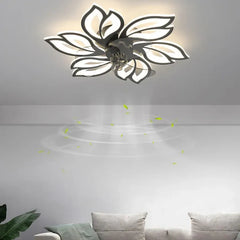 Ceiling Fan With Light For Bedroom Hana Metal & Acrylic Dimmable