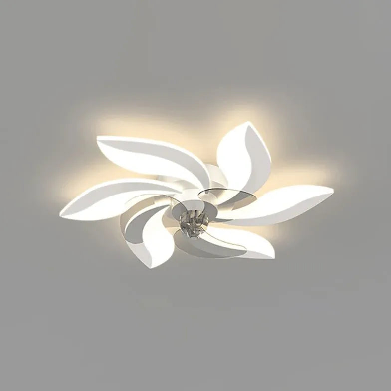 Ceiling Fan With Light For Bedroom Hana Metal & Acrylic Dimmable