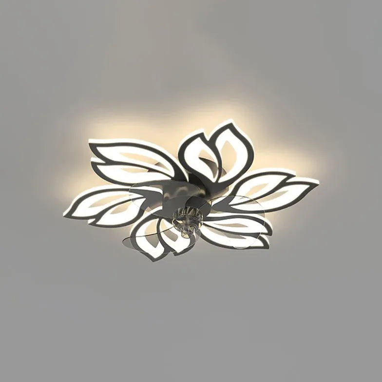 Ceiling Fan With Light For Bedroom Hana Metal & Acrylic Dimmable