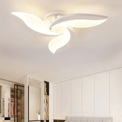 White Semi-flush Light For Bedroom Hana Acrylic Led