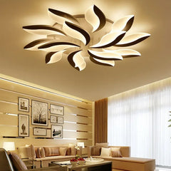 White Semi-flush Light For Bedroom Hana Acrylic Led