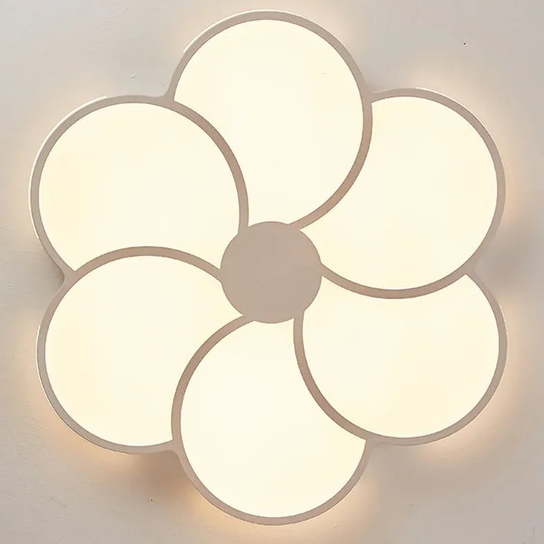 White Flush Light For Bedroom Hana Metal & Acrylic Ip20 Led