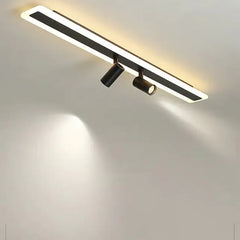 Black Spotlight For Office Linear Haney Metal