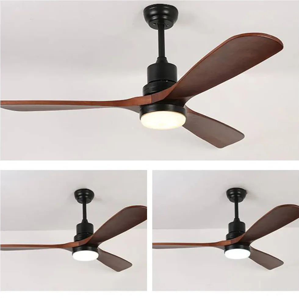 Black Ceiling Fan With Light For Bedroom Haydn Metal Ip20