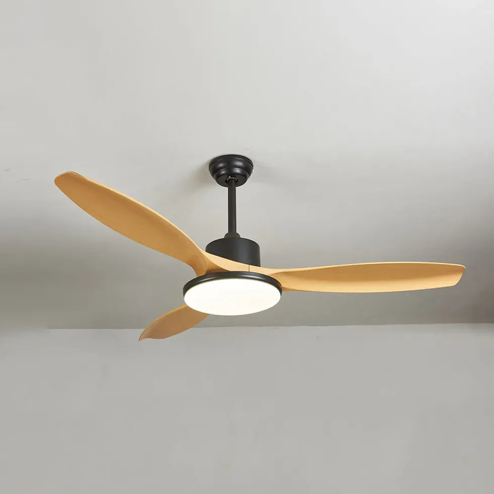 Black Ceiling Fan With Light For Study Room Haydn Metal Ip20