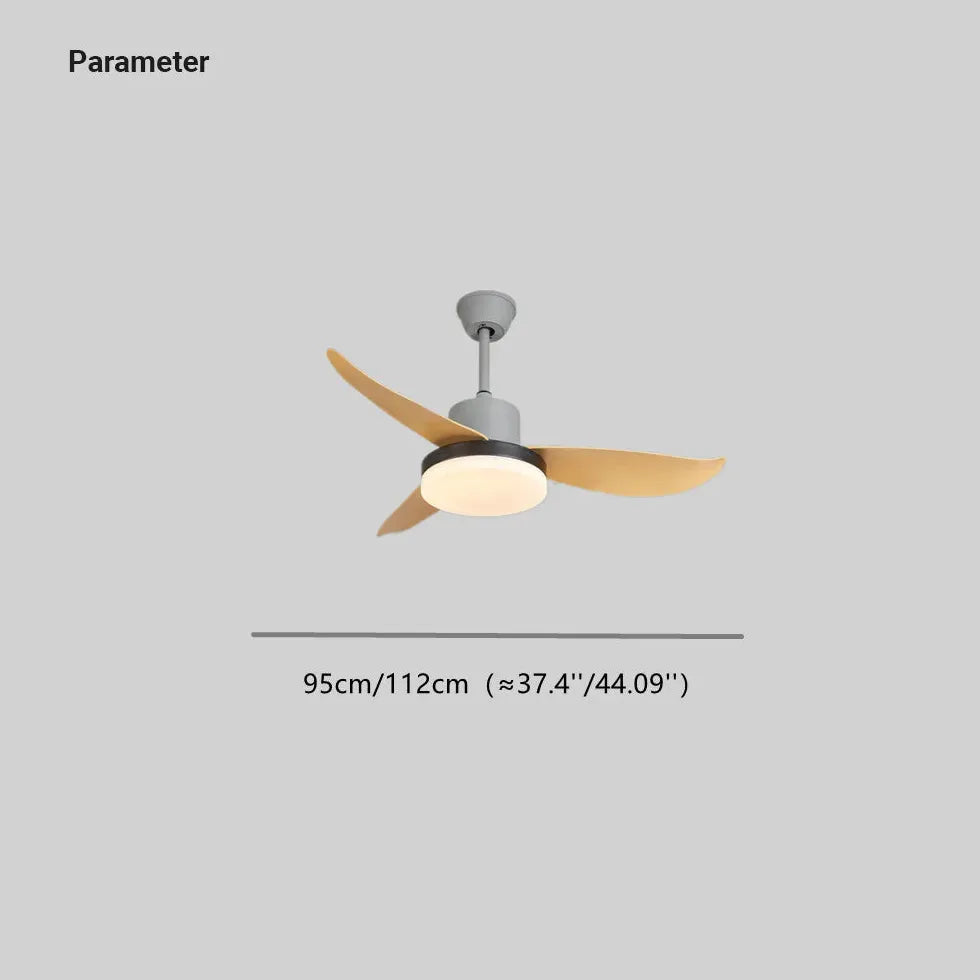 Ceiling Fan With Light For Study Room Haydn Metal Ip20 Led