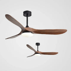 Black Ceiling Fan With Light For Study Room Haydn Metal Ip20