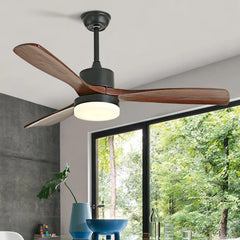 Black Ceiling Fan With Light For Study Room Haydn Metal Dimmable