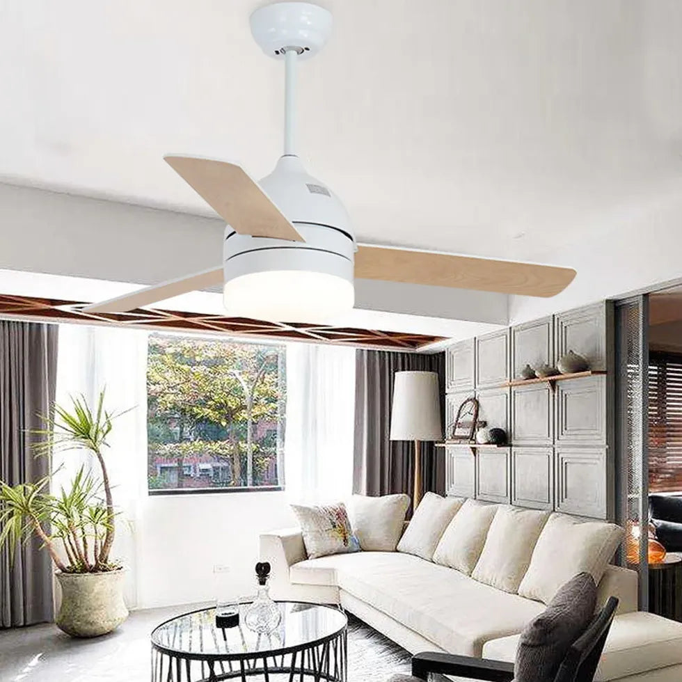 Black Ceiling Fan With Light For Study Room Haydn Metal Dimmable Ip20