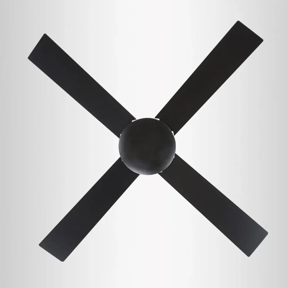 Black Ceiling Fan With Light For Study Room Haydn Metal Ip20