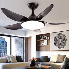 Black Ceiling Fan With Light For Study Room Haydn Metal