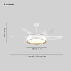 Ceiling Fan With Light For Study Room Haydn Metal Led