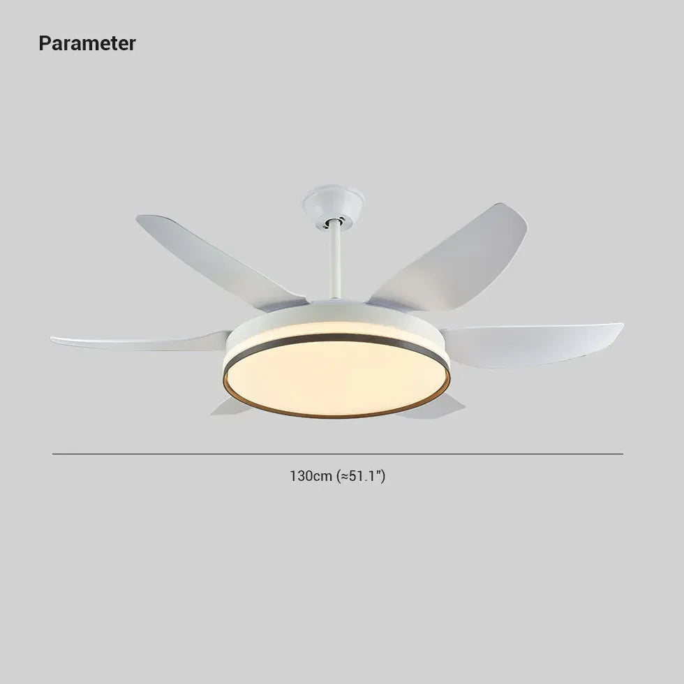 Black Ceiling Fan With Light For Study Room Haydn Metal Dimmable Ip20 Led