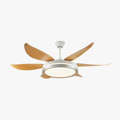 Gold Ceiling Fan With Light For Study Room Haydn Metal Ip20 Led Dimmable