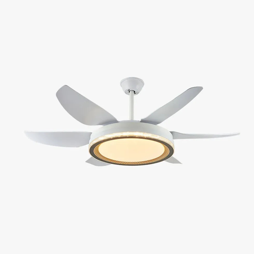 Ceiling Fan With Light For Study Room Haydn Metal Led Ip20