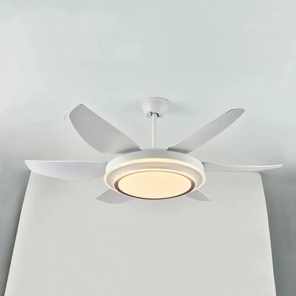 Ceiling Fan With Light For Study Room Haydn Metal Ip20 Dimmable