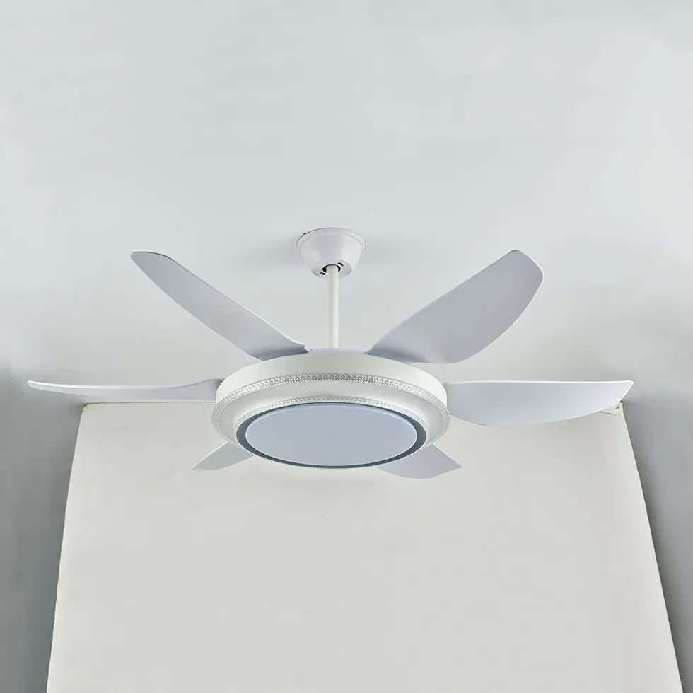 Ceiling Fan With Light For Study Room Haydn Metal Ip20 Dimmable