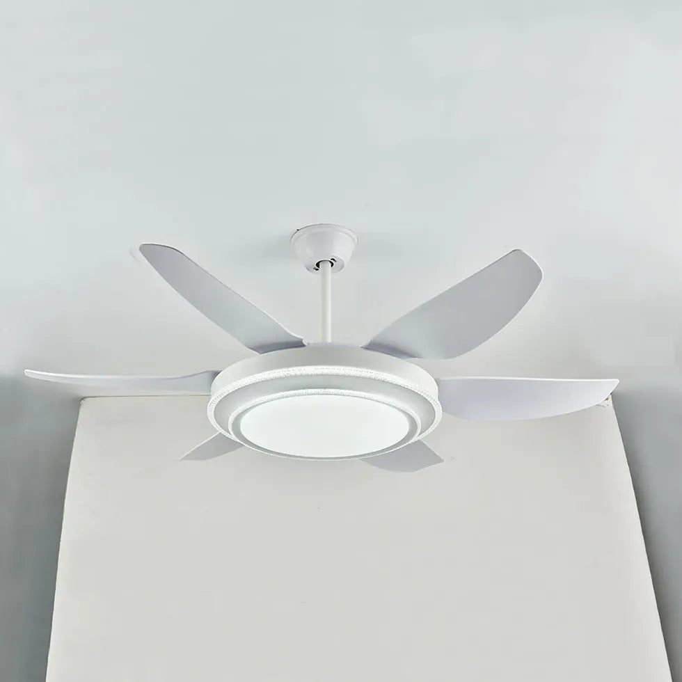 Ceiling Fan With Light For Study Room Haydn Metal Ip20 Dimmable