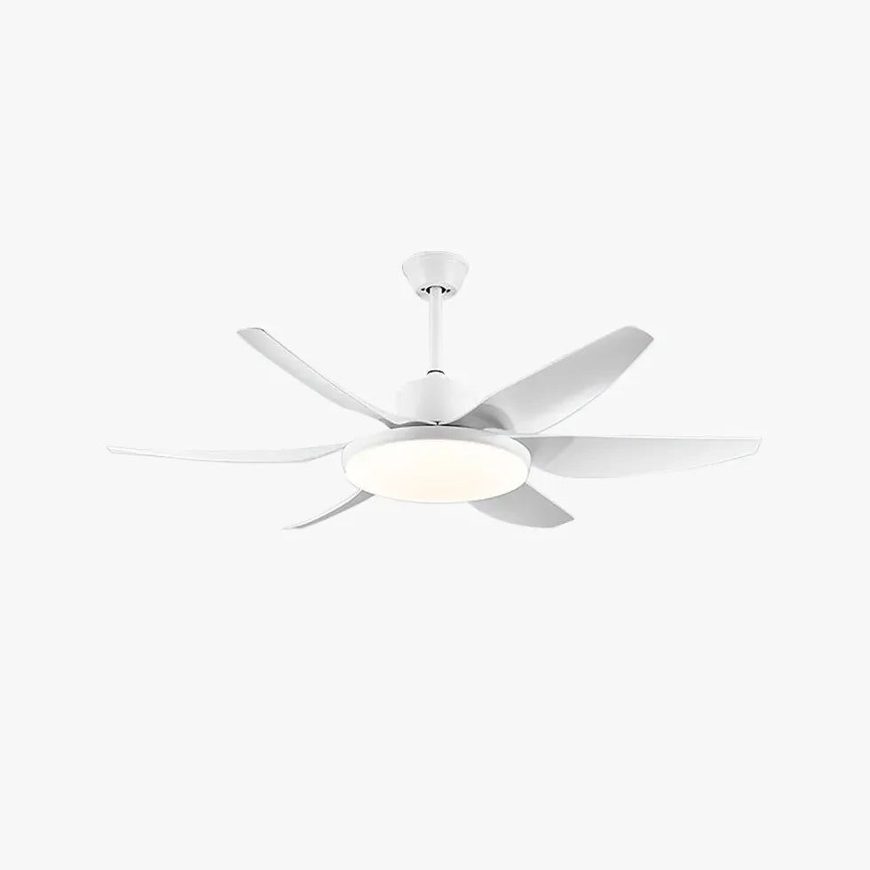 Black Ceiling Fan With Light For Study Room Haydn Metal Ip20 Dimmable