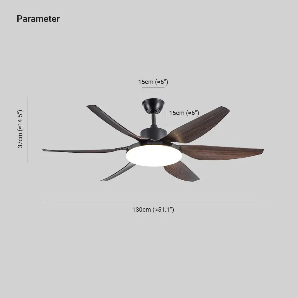 Black Ceiling Fan With Light For Study Room Haydn Metal Ip20 Dimmable