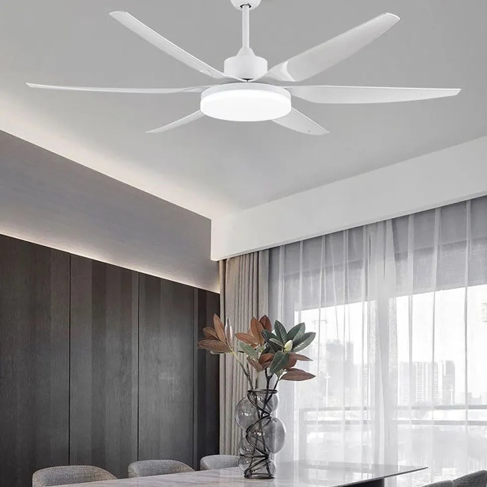 Black Ceiling Fan With Light For Study Room Haydn Metal Ip20 Dimmable