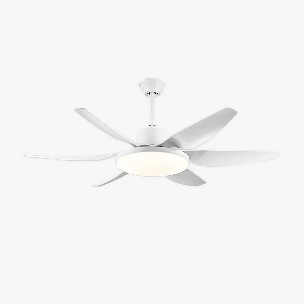 Black Ceiling Fan With Light For Study Room Haydn Metal Ip20 Dimmable